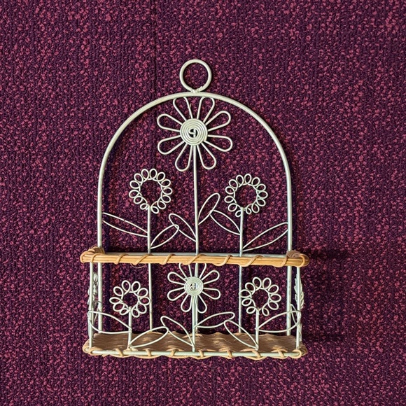 Other - Floral Wire Wall Shelf